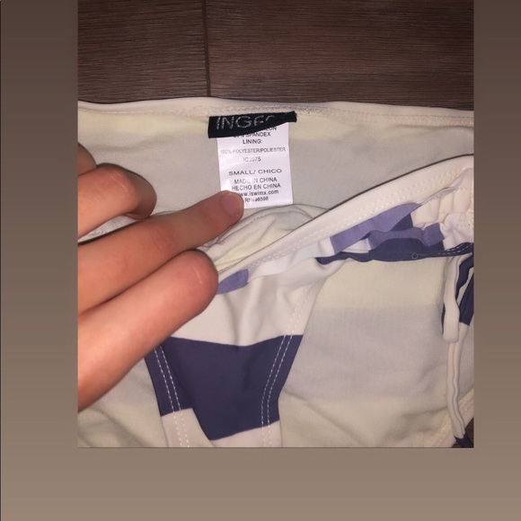 Blue and white bathing suit size small - Picture 2 of 3